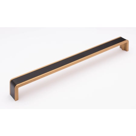 A large image of the Sietto P-2000-12 Matte Black / Satin Brass