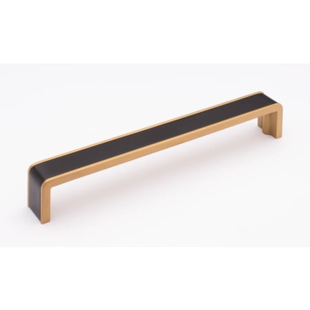 A large image of the Sietto P-2000-8 Matte Black / Satin Brass