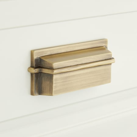 A large image of the Signature Hardware 946090 Antique Brass