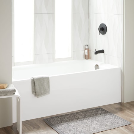 Signature Hardware 447040 White Sitka 60" x 30" Three Wall ...