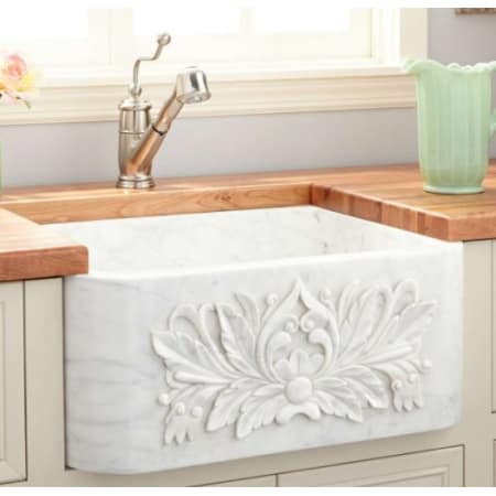 A large image of the Signature Hardware 909895-30 Carrara Marble