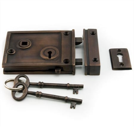 A large image of the Signature Hardware 910964-KE-B-LH Oil Rubbed Bronze