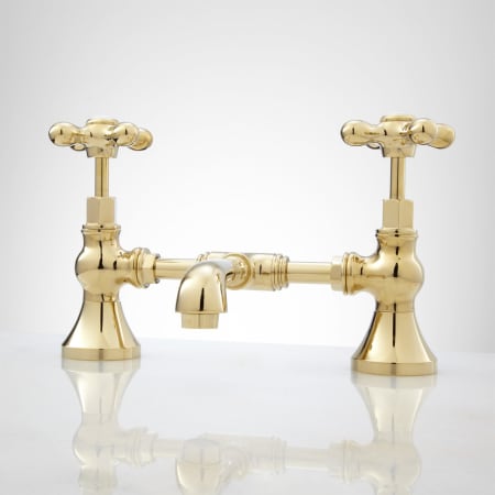A large image of the Signature Hardware 918022 Polished Brass