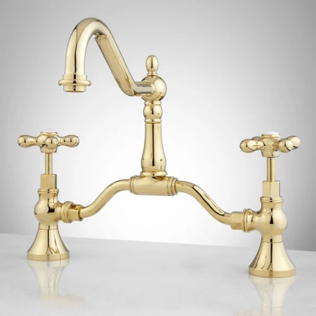 A large image of the Signature Hardware 918024 Polished Brass