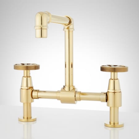 Polished Brass Edison 1.2 GPM Bridge Bathroom Fixture
