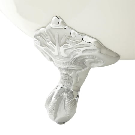 A large image of the Signature Hardware 903344-57-RR White / Polished Nickel Feet