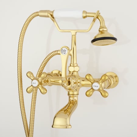 A large image of the Signature Hardware 917398-4 Polished Brass