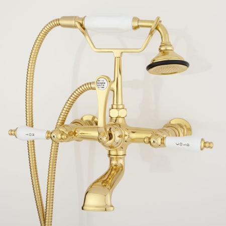 A large image of the Signature Hardware 917399-4 Polished Brass