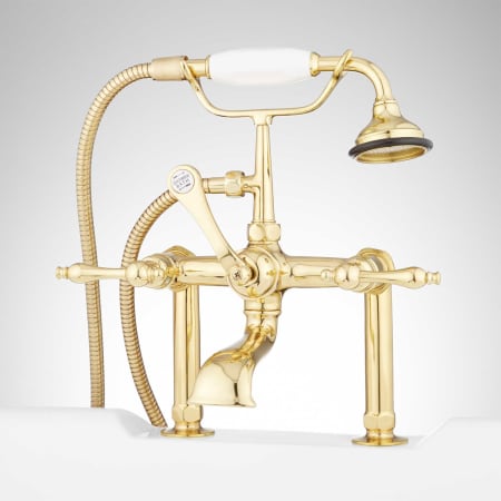 A large image of the Signature Hardware 926864-4 Polished Brass