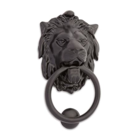 Signature Hardware 426240 Black Powder Coat Large Iron Lion Door Knocker - Handlesets.com