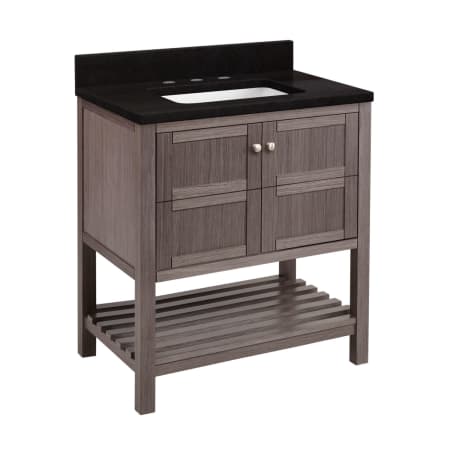 A large image of the Signature Hardware 942014-8 Ash Gray / Absolute Black