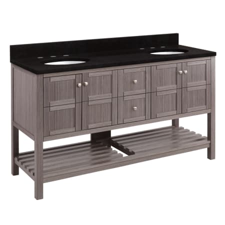 A large image of the Signature Hardware 942024-8 Ash Gray / Absolute Black