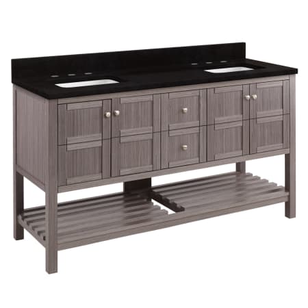 A large image of the Signature Hardware 942025-8 Ash Gray / Absolute Black