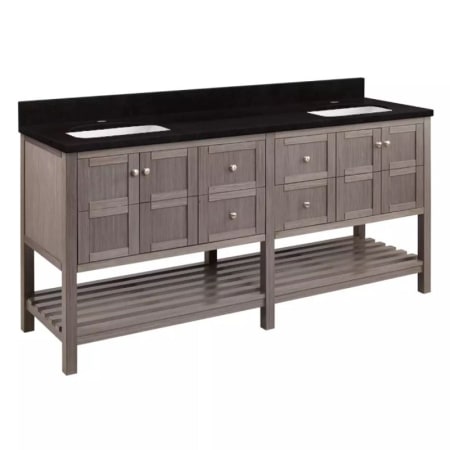 A large image of the Signature Hardware 941132-1 Ash Gray / Absolute Black