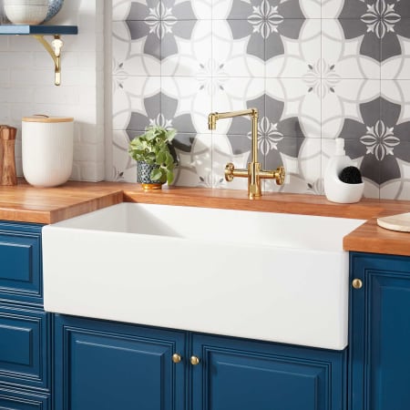 signature hardware fireclay farmhouse sink
