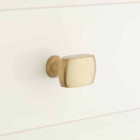 A large image of the Signature Hardware 946123 Satin Brass
