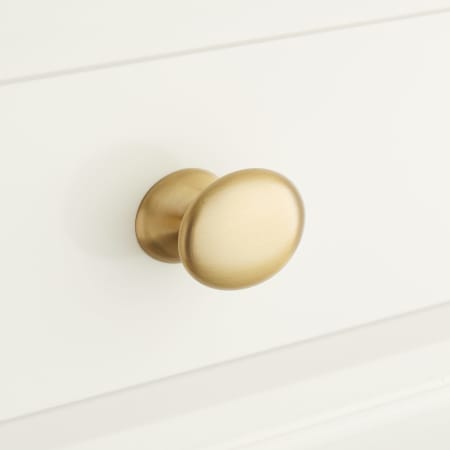 A large image of the Signature Hardware 945990 Satin Brass