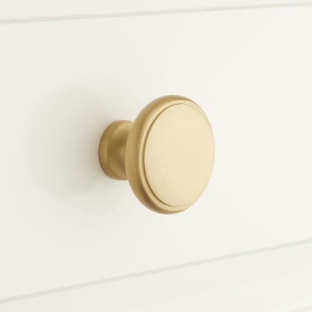 A large image of the Signature Hardware 945983-114 Satin Brass