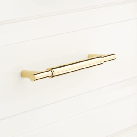 A large image of the Signature Hardware 945973-4 Polished Brass