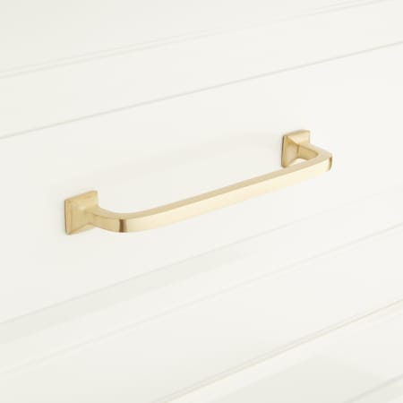 A large image of the Signature Hardware 945845-4 Satin Brass
