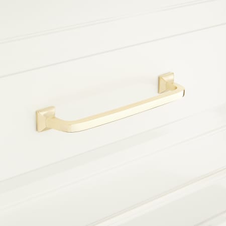 A large image of the Signature Hardware 945845-6 Polished Brass