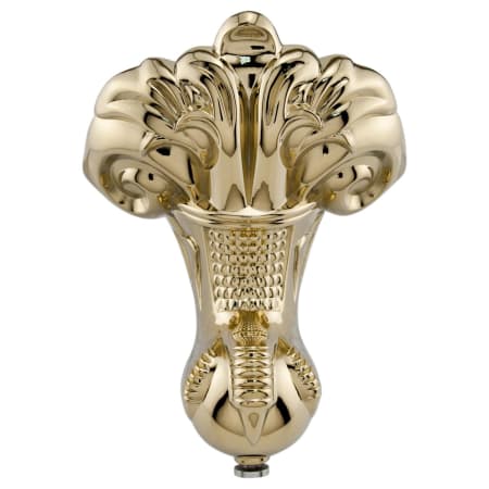 A large image of the Signature Hardware 915426-61-RR-NO White / Polished Brass Feet