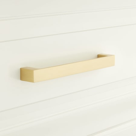 A large image of the Signature Hardware 946449-7 Satin Brass