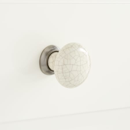 A large image of the Signature Hardware 946665 Cream / Pewter