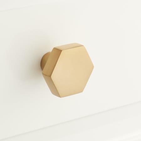 A large image of the Signature Hardware 947835-1.5 Brushed Brass
