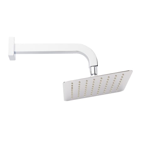 Signature Hardware 449472 Chrome 2.5 GPM 8" Wide Modern Square Rain Shower Head with 10" Curved ...