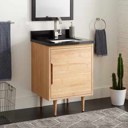Teak Wood Single Vanity Cabinet, Signature Hardware Bathroom Vanities