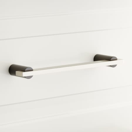 A large image of the Signature Hardware 949476-8 Black Nickel / Brushed Nickel