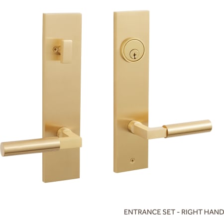 A large image of the Signature Hardware 950325-KE-238-RH Satin Brass