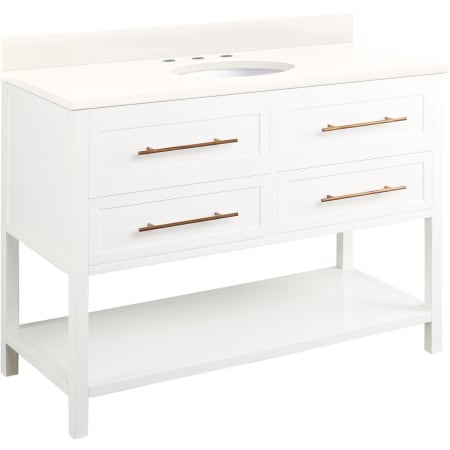 A large image of the Signature Hardware 953332-48-UM-8 Bright White / Arctic White