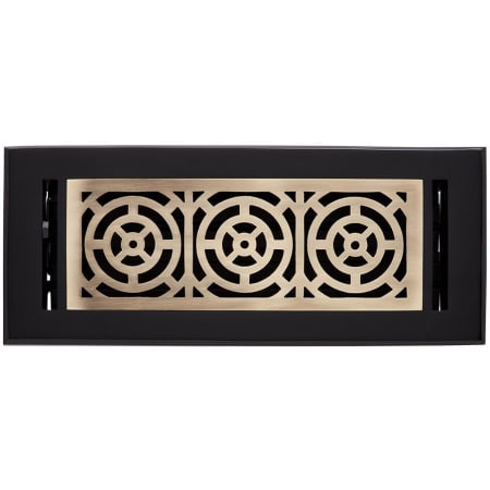 A large image of the Signature Hardware 950758-4-12 Matte Black / Antique Brass