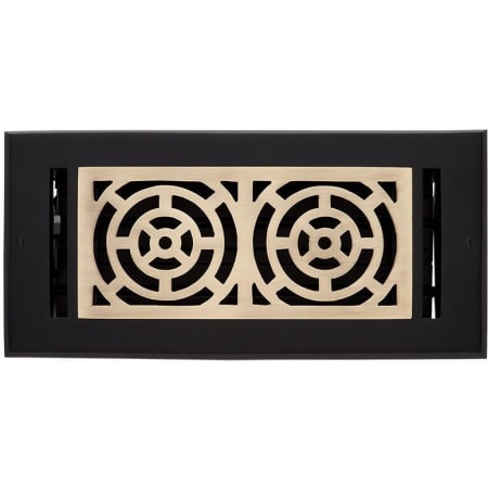 A large image of the Signature Hardware 950958-4-10 Matte Black / Antique Brass