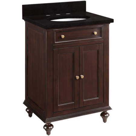A large image of the Signature Hardware 953302-24-UM-8 Dark Espresso / Absolute Black