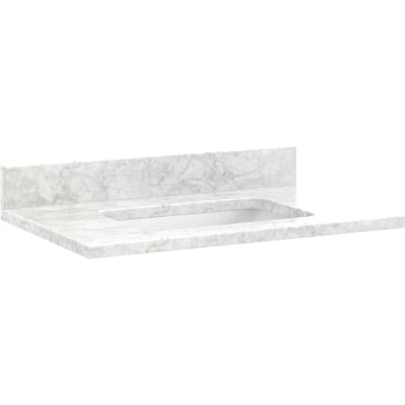 A large image of the Signature Hardware 940198-0-RUMB-NS Carrara Marble