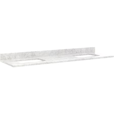 A large image of the Signature Hardware 940489-0-RUMB-S42-NS Carrara Marble