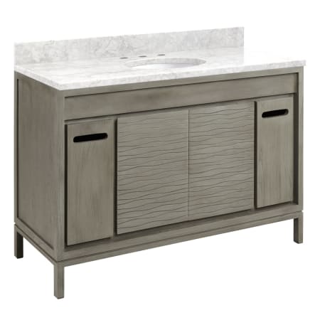 A large image of the Signature Hardware 953274-48-UM-8 Gray Wash / Carrara