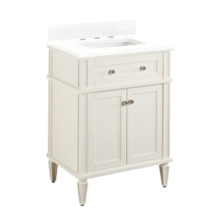 A large image of the Signature Hardware 953348-24-RUMB-8 White / Feathered White