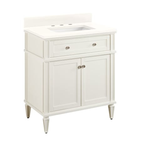 A large image of the Signature Hardware 953348-30-RUMB-8 White / Arctic White