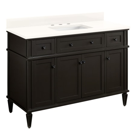 A large image of the Signature Hardware 953349-48-RUMB-8 Charcoal Black / Arctic White