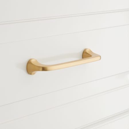 A large image of the Signature Hardware 951712-3.75 Satin Brass