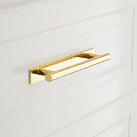 A large image of the Signature Hardware 945975-3.75 Polished Brass