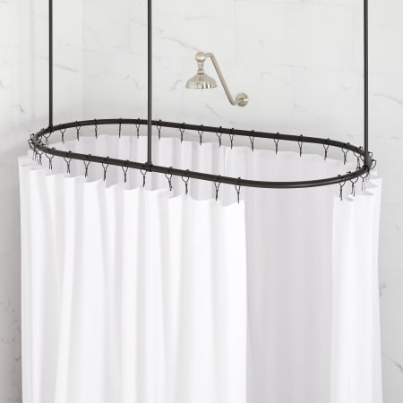 Oval Brass Shower Rod Faucetdirect, 60 Matte Black Shower Curtain Rod