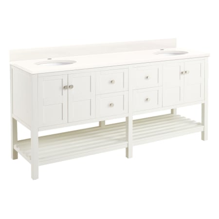 A large image of the Signature Hardware 952444-RUMB-1 White / Arctic White