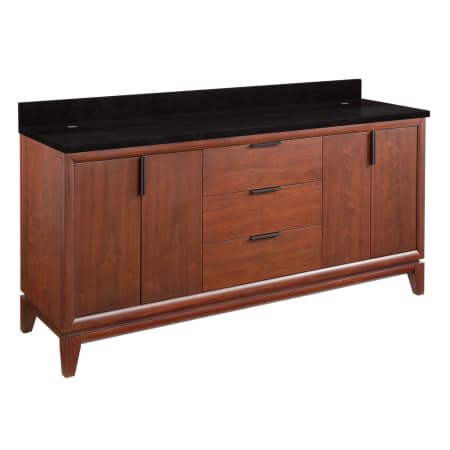 A large image of the Signature Hardware 952829-VES-LR Walnut / Absolute Black