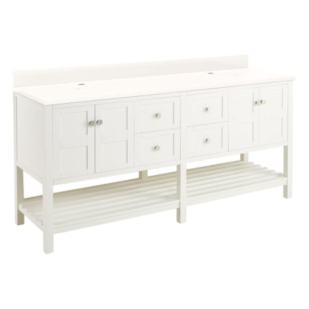 A large image of the Signature Hardware 952842-VES-RL Soft White / Arctic White