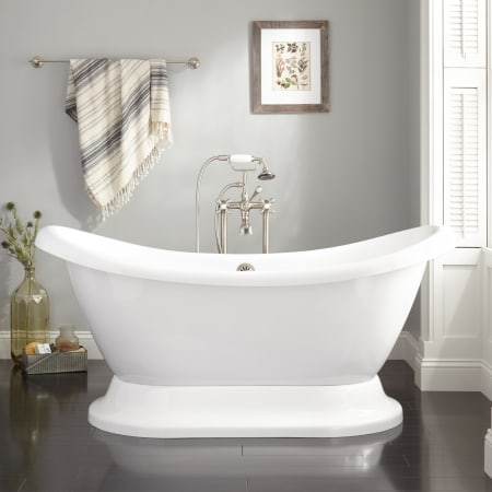 A large image of the Signature Hardware 946173-69 White / White Drain